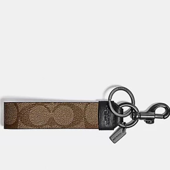 Large Loop Key Fob In Signature Canvas New - Picture 2 of 3